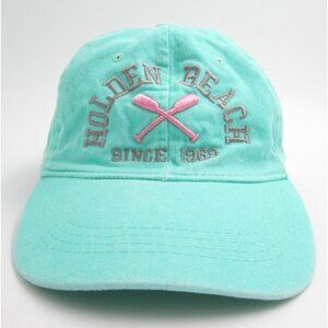 Women Holden Beach North Carolina Est 1969 Embroidered Adjustable Hat (C)